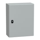 SCHNEIDER ELECTRIC - Cassetta in acciaio montata a parete, PanelSeT S3D, porta piena, con piastra di montaggio, 500x400x200mm, IP66, IK10