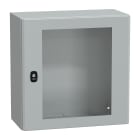 SCHNEIDER ELECTRIC - Cassetta in acciaio montata a parete, PanelSeT S3D, porta trasparente, senza piastra di montaggio, 500x500x250mm, IP66, IK08