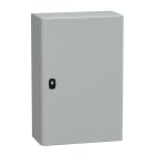 SCHNEIDER ELECTRIC - Cassetta in acciaio montata a parete, PanelSeT S3D, porta piena, con piastra di montaggio, 600x400x200mm, IP66, IK10