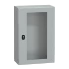 SCHNEIDER ELECTRIC - Cassetta in acciaio montata a parete, PanelSeT S3D, porta trasparente, senza piastra di montaggio, 600x400x200mm, IP66, IK08