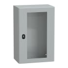 SCHNEIDER ELECTRIC - Cassetta in acciaio montata a parete, PanelSeT S3D, porta trasparente, senza piastra di montaggio, 600x400x250mm, IP66, IK08