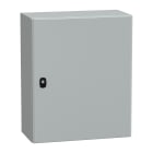 SCHNEIDER ELECTRIC - Cassetta in acciaio montata a parete, PanelSeT S3D, porta piena, con piastra di montaggio, 600x500x250mm, IP66, IK10