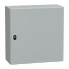 SCHNEIDER ELECTRIC - Cassetta in acciaio montata a parete, PanelSeT S3D, porta piena, con piastra di montaggio, 600x600x250mm, IP66, IK10
