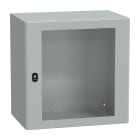 SCHNEIDER ELECTRIC - Cassetta in acciaio montata a parete, PanelSeT S3D, porta trasparente, senza piastra di montaggio, 600x600x400mm, IP66, IK08