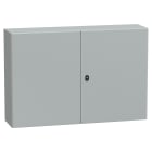 SCHNEIDER ELECTRIC - Cassa PanelSeT S3D + piastra 800X1200X300 2 porte RAL7035