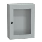 SCHNEIDER ELECTRIC - Cassetta in acciaio montata a parete, PanelSeT S3D, porta trasparente, senza piastra di montaggio, 800x600x250mm, IP66, IK08
