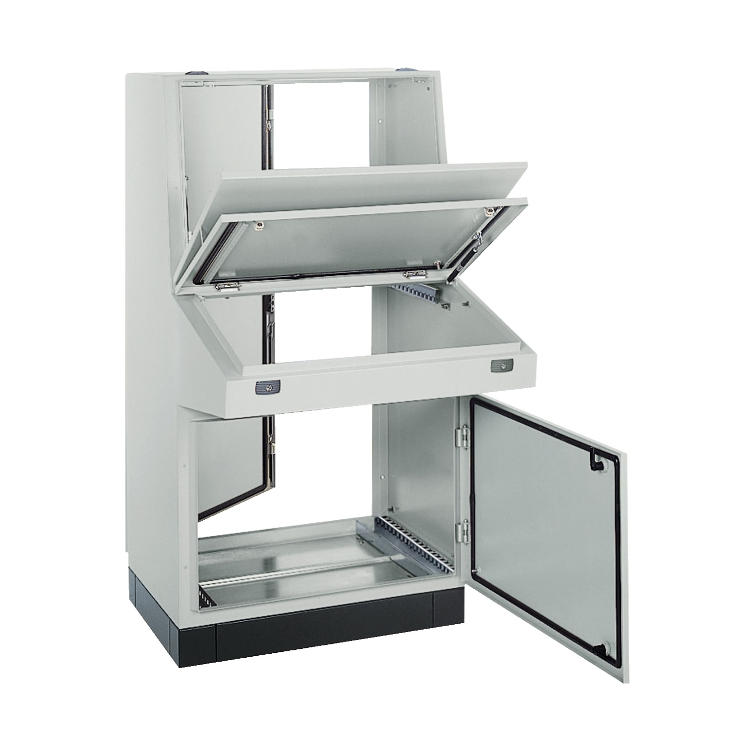 SCHNEIDER ELECTRIC - Pulpito con alzata H1400xL1000xP1045 RAL7035