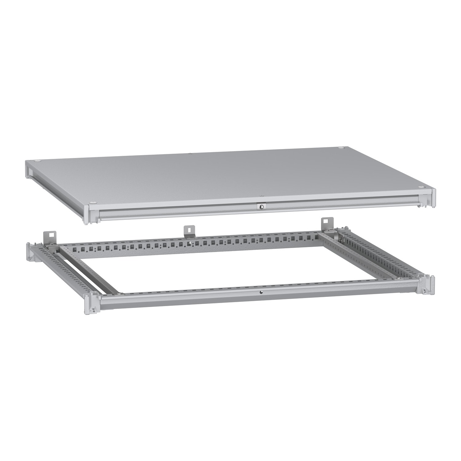 SCHNEIDER ELECTRIC - Telaio inferiore e superiore, PanelSeT SFN, per armadio elettrico L1000 P800mm, tetto incluso