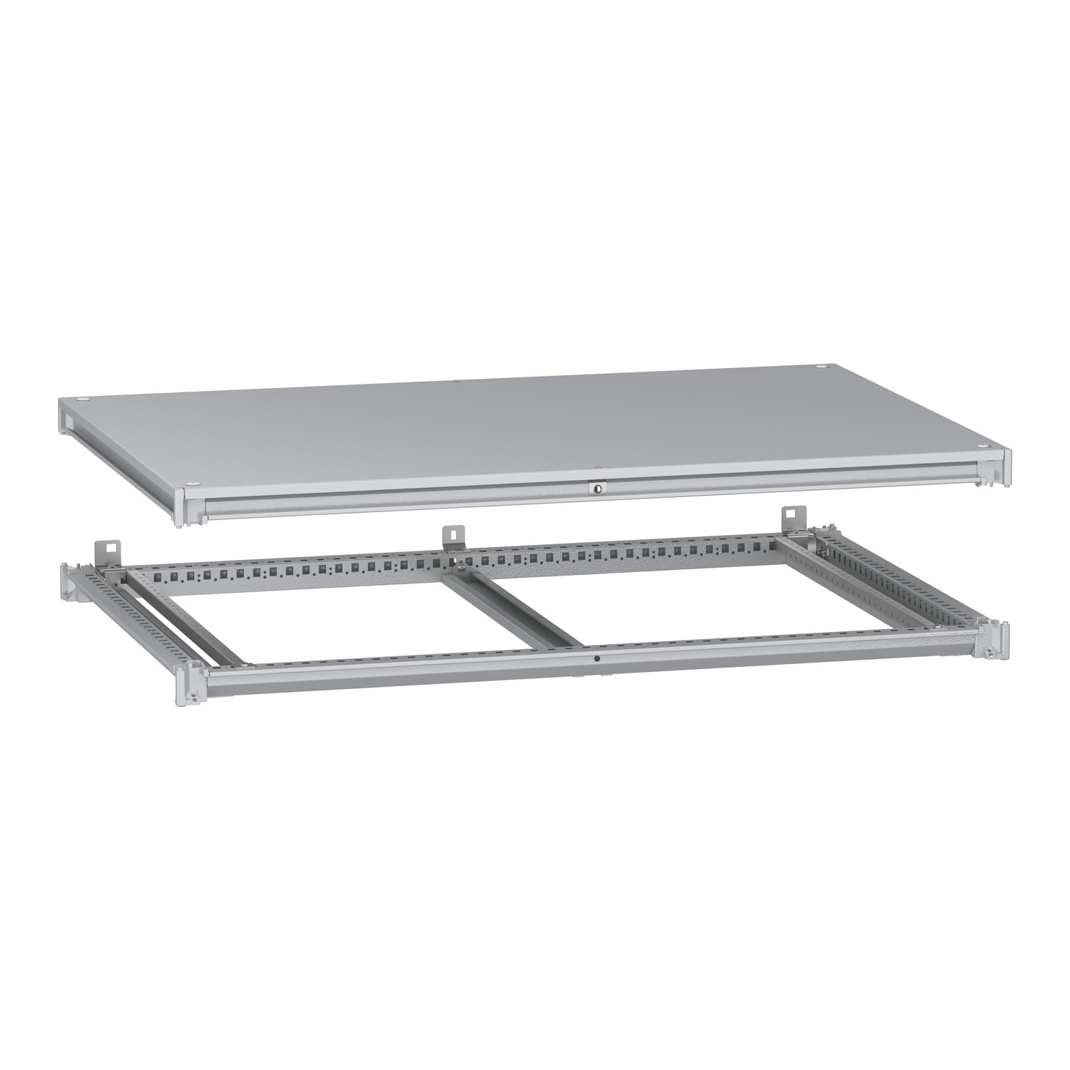 SCHNEIDER ELECTRIC - Telaio inferiore e superiore, PanelSeT SFN, per armadio elettrico L1200 P800mm, tetto incluso