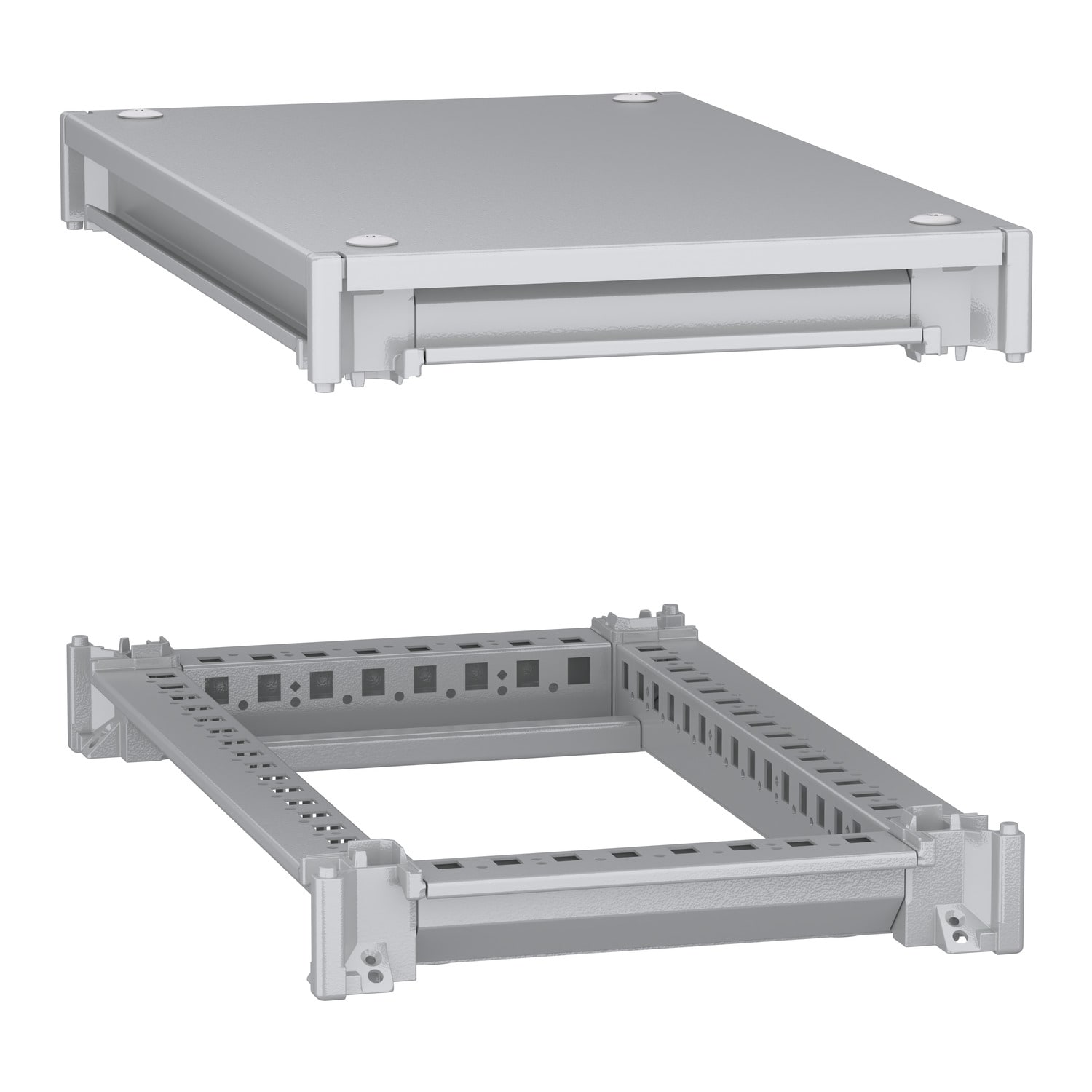 SCHNEIDER ELECTRIC - Telaio inferiore e superiore, PanelSeT SFN, per armadio elettrico L 300 P500 mm, tetto incluso
