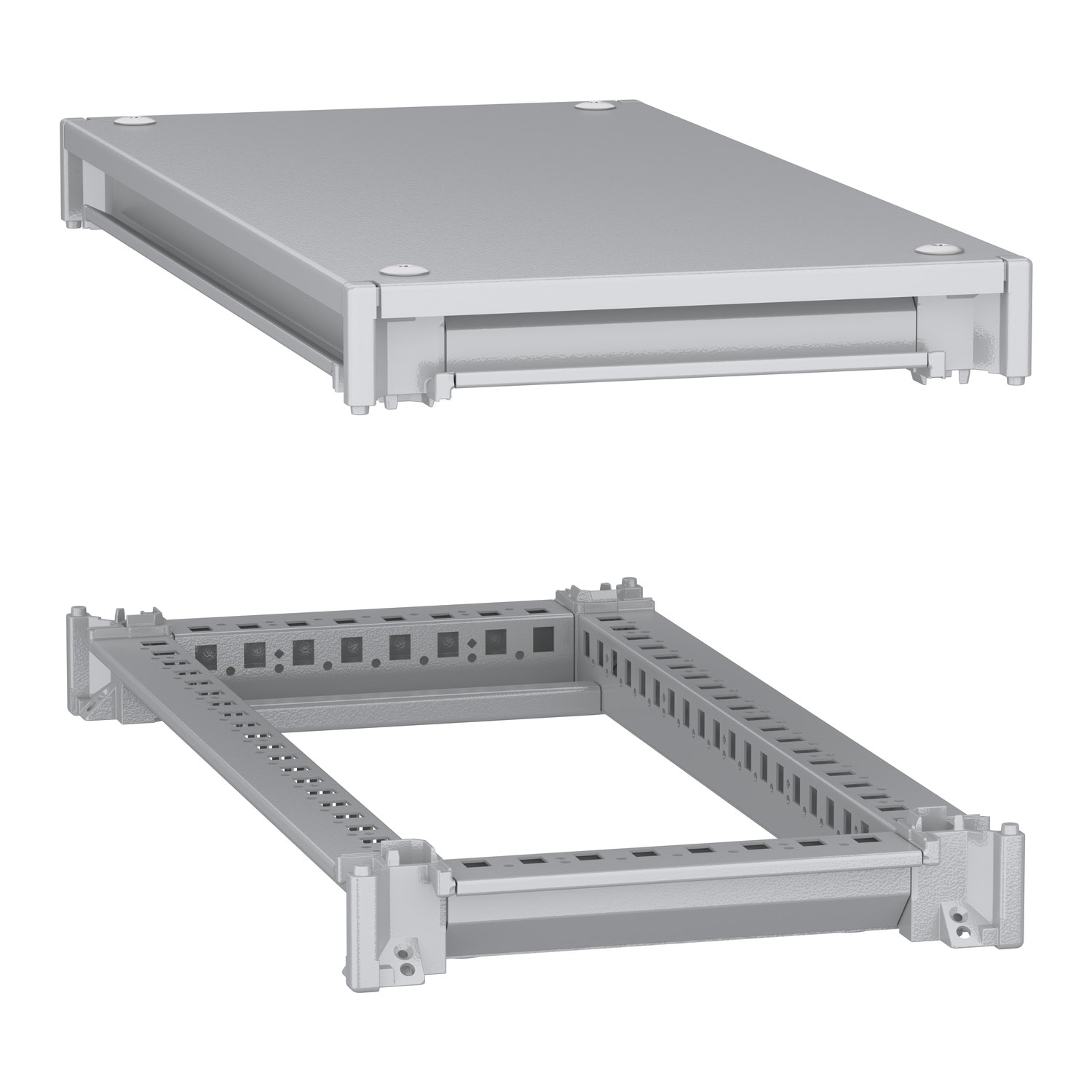 SCHNEIDER ELECTRIC - Telaio inferiore e superiore, PanelSeT SFN, per armadio elettrico L 300 P600mm, tetto incluso