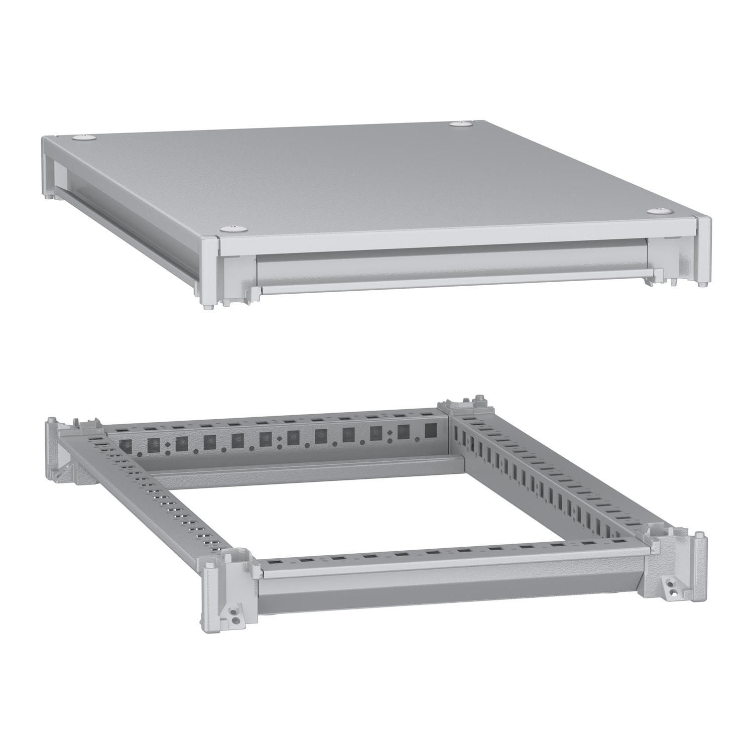 SCHNEIDER ELECTRIC - Telaio inferiore e superiore, PanelSeT SFN, per armadio elettrico L400 P600mm, tetto incluso