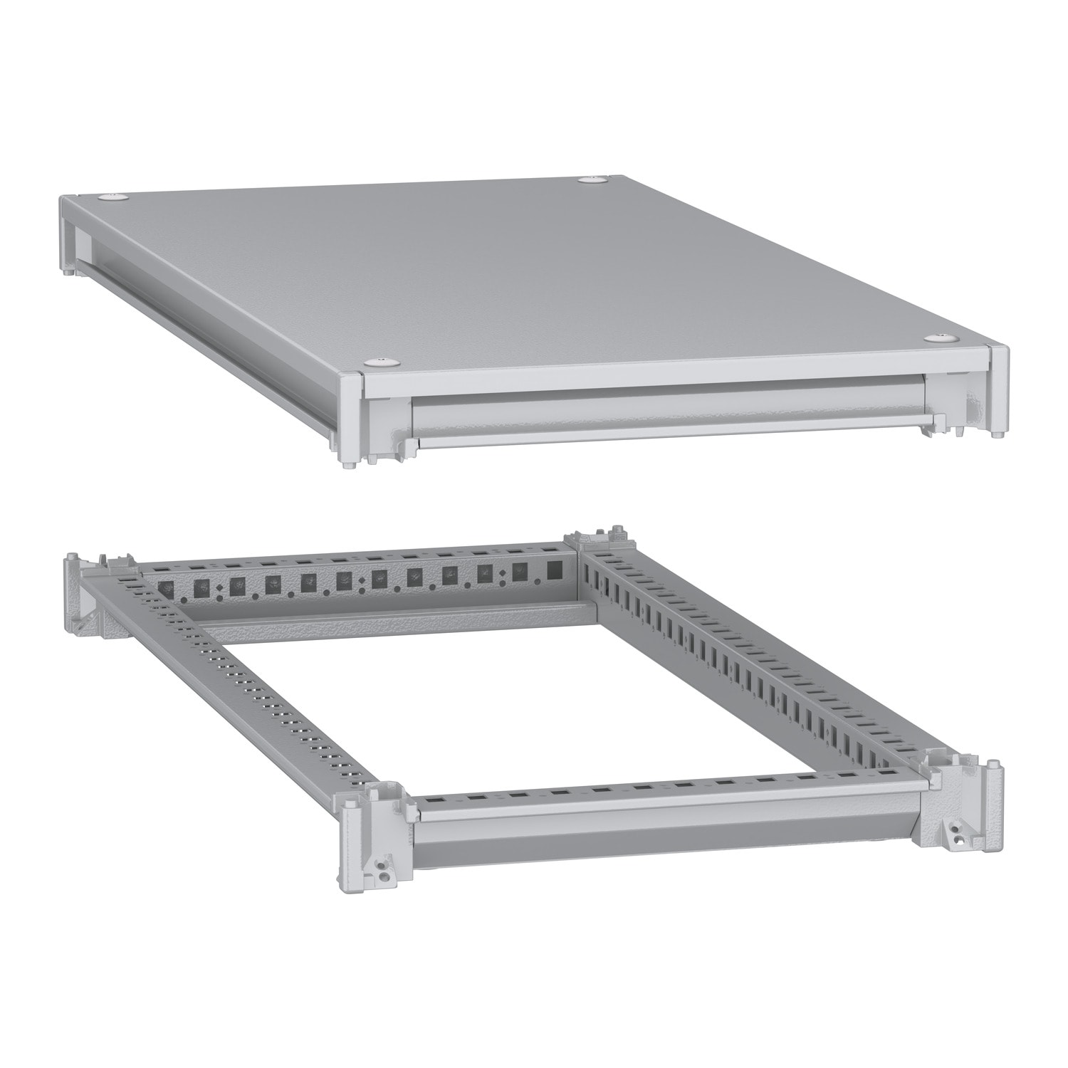 SCHNEIDER ELECTRIC - Telaio inferiore e superiore, PanelSeT SFN, per armadio elettrico L400 P800mm, tetto incluso