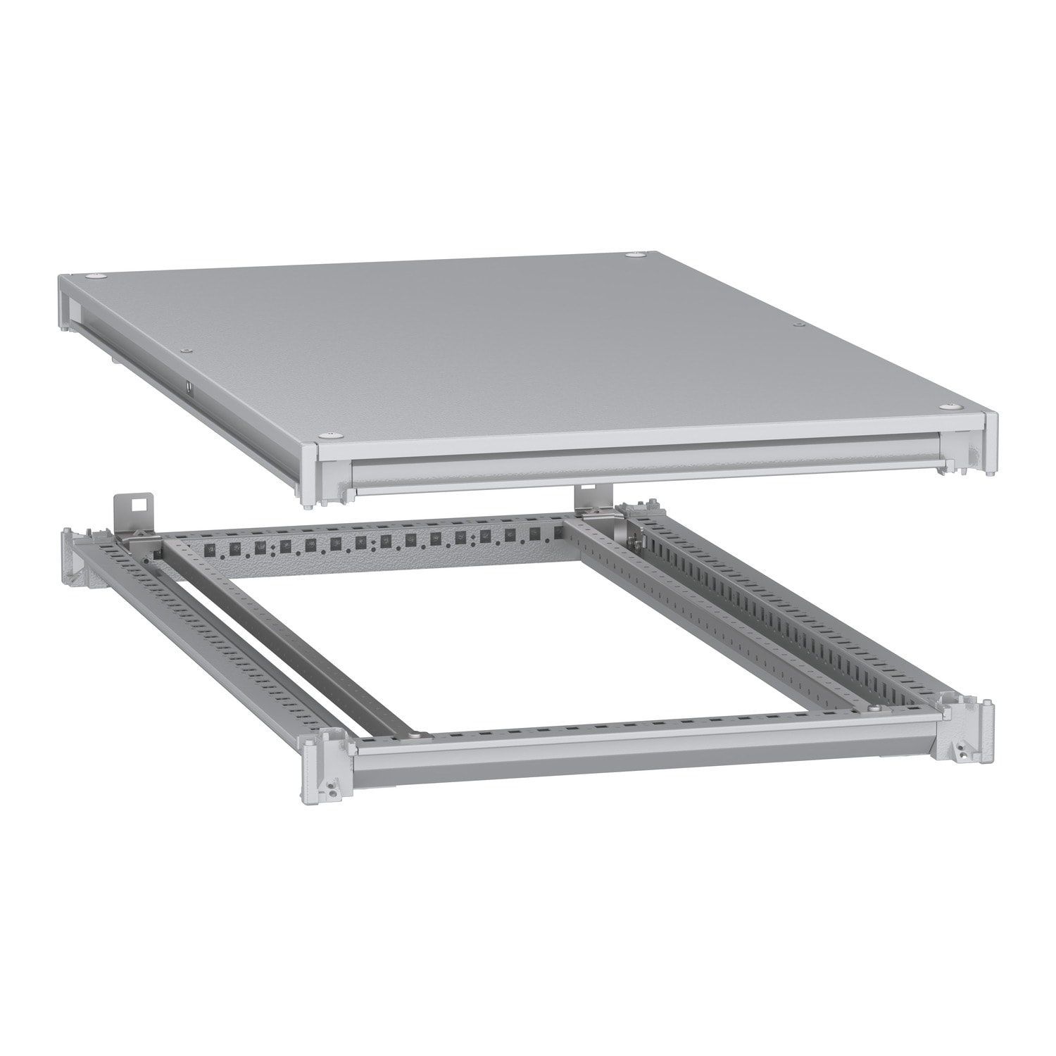 SCHNEIDER ELECTRIC - Telaio inferiore e superiore, PanelSeT SFN, per armadio elettrico L 600 P1000mm, tetto incluso