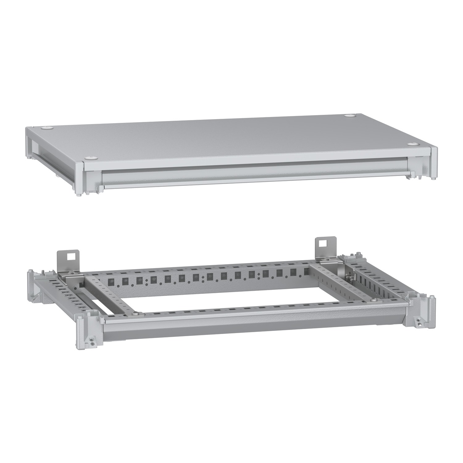SCHNEIDER ELECTRIC - Telaio inferiore e superiore, PanelSeT SFN, per armadio elettrico L 600 P400mm, tetto incluso