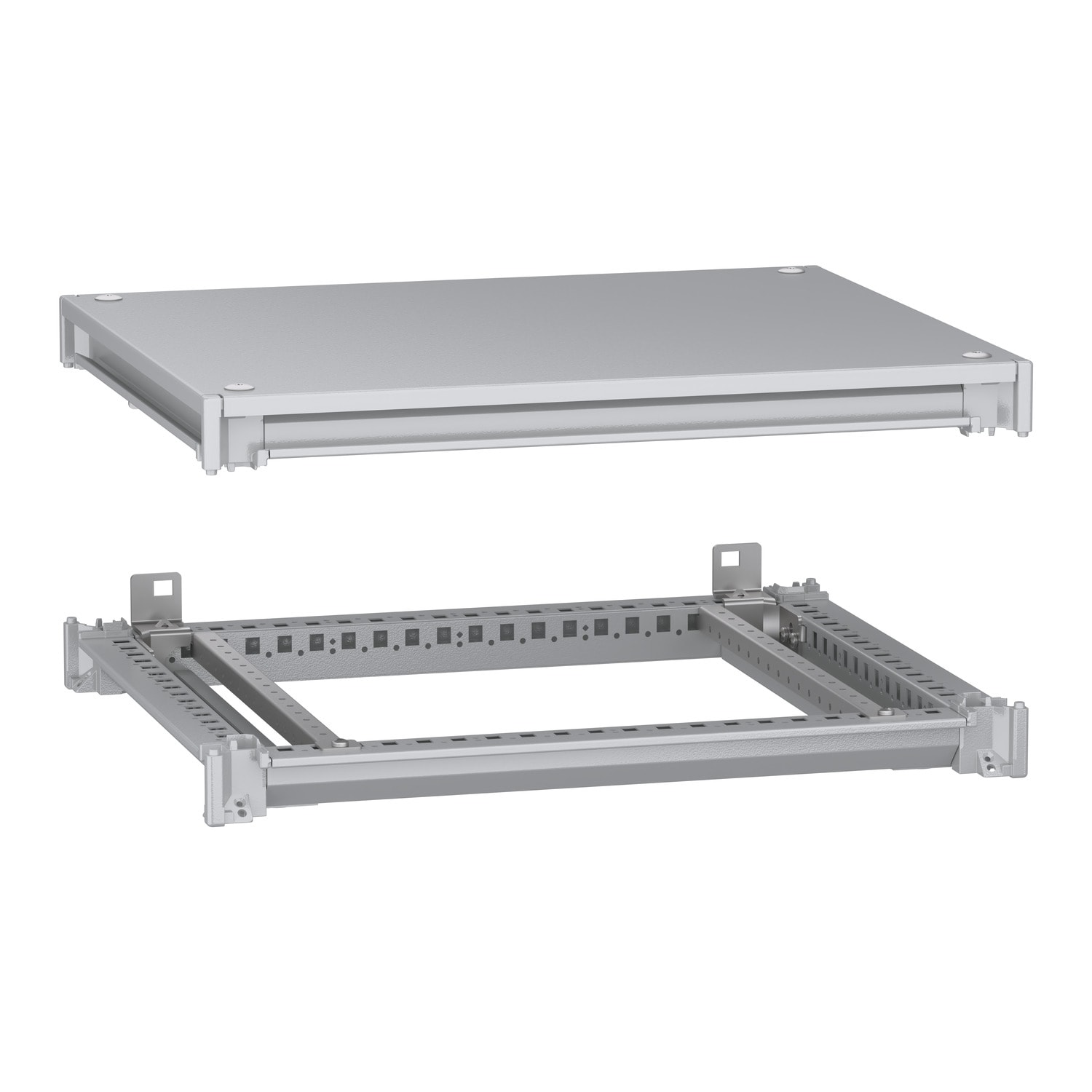 SCHNEIDER ELECTRIC - Telaio inferiore e superiore, PanelSeT SFN, per armadio elettrico L 600 P500 mm, tetto incluso