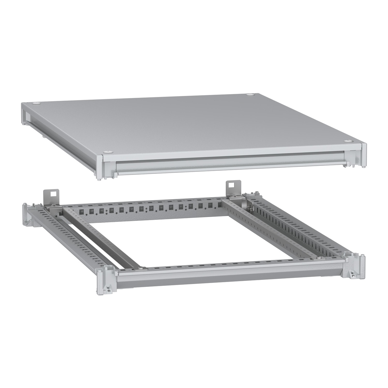 SCHNEIDER ELECTRIC - Telaio inferiore e superiore, PanelSeT SFN, per armadio elettrico L 600 P800mm, tetto incluso