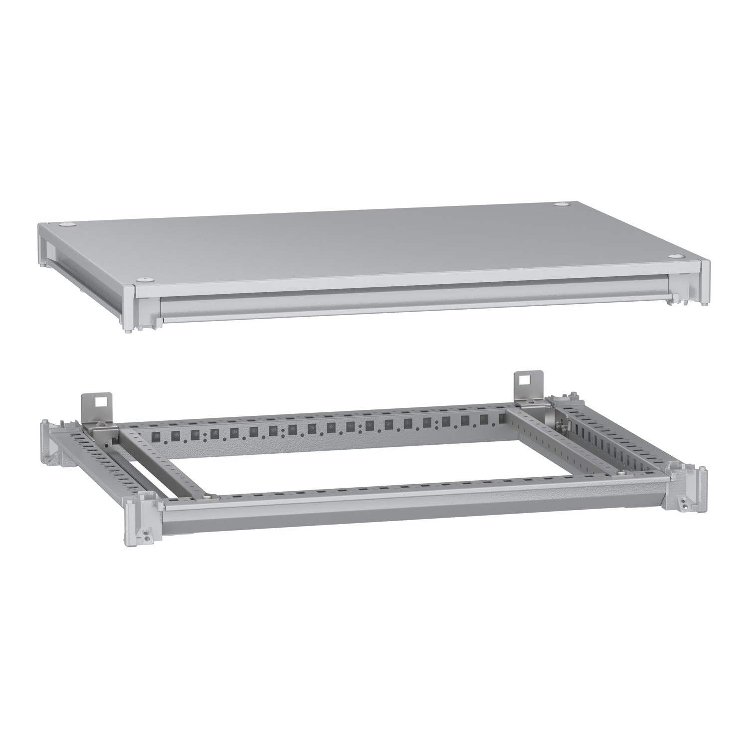 SCHNEIDER ELECTRIC - Telaio inferiore e superiore, PanelSeT SFN, per armadio elettrico L700 P500mm, tetto incluso