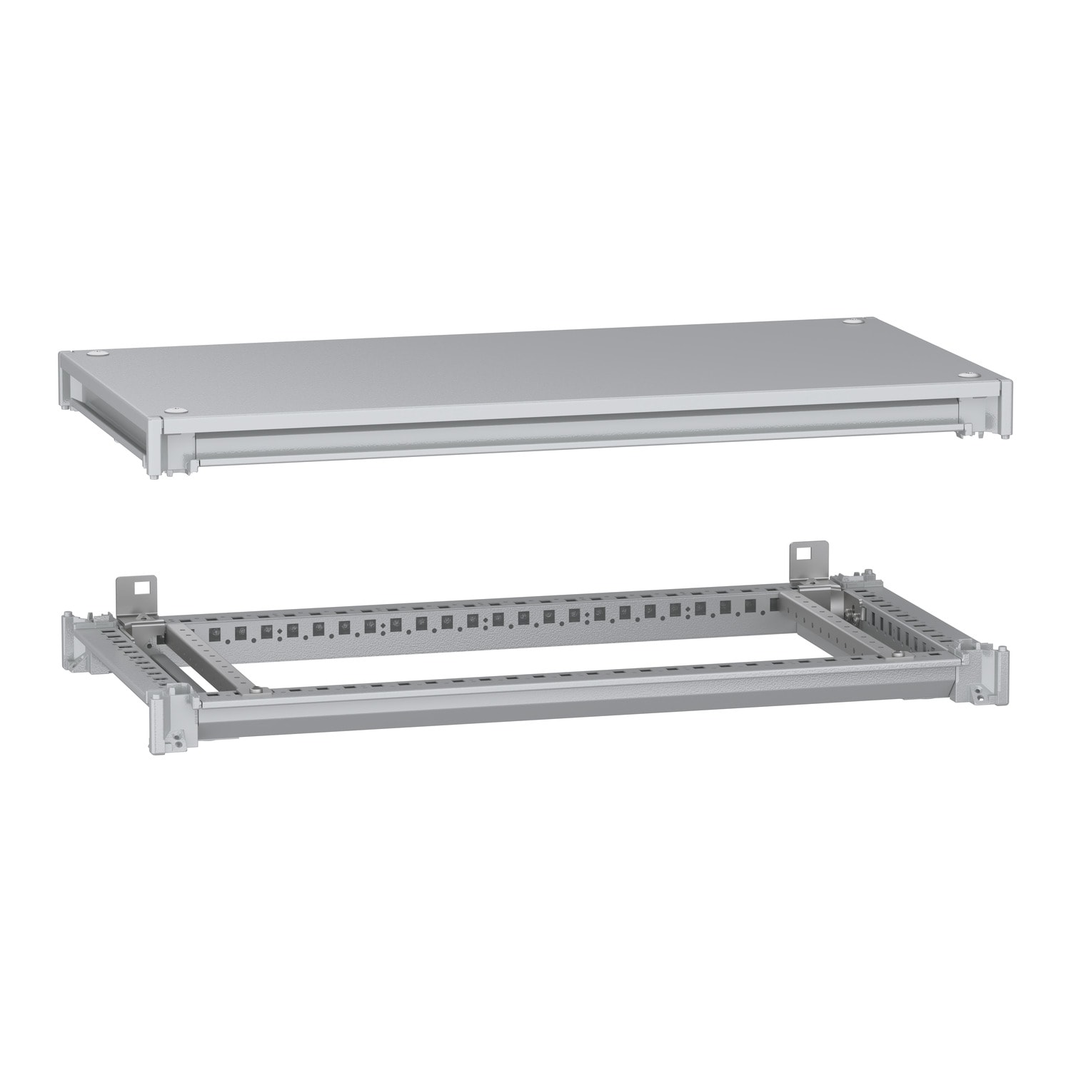 SCHNEIDER ELECTRIC - Telaio inferiore e superiore, PanelSeT SFN, per armadio elettrico L 800 P400mm, tetto incluso