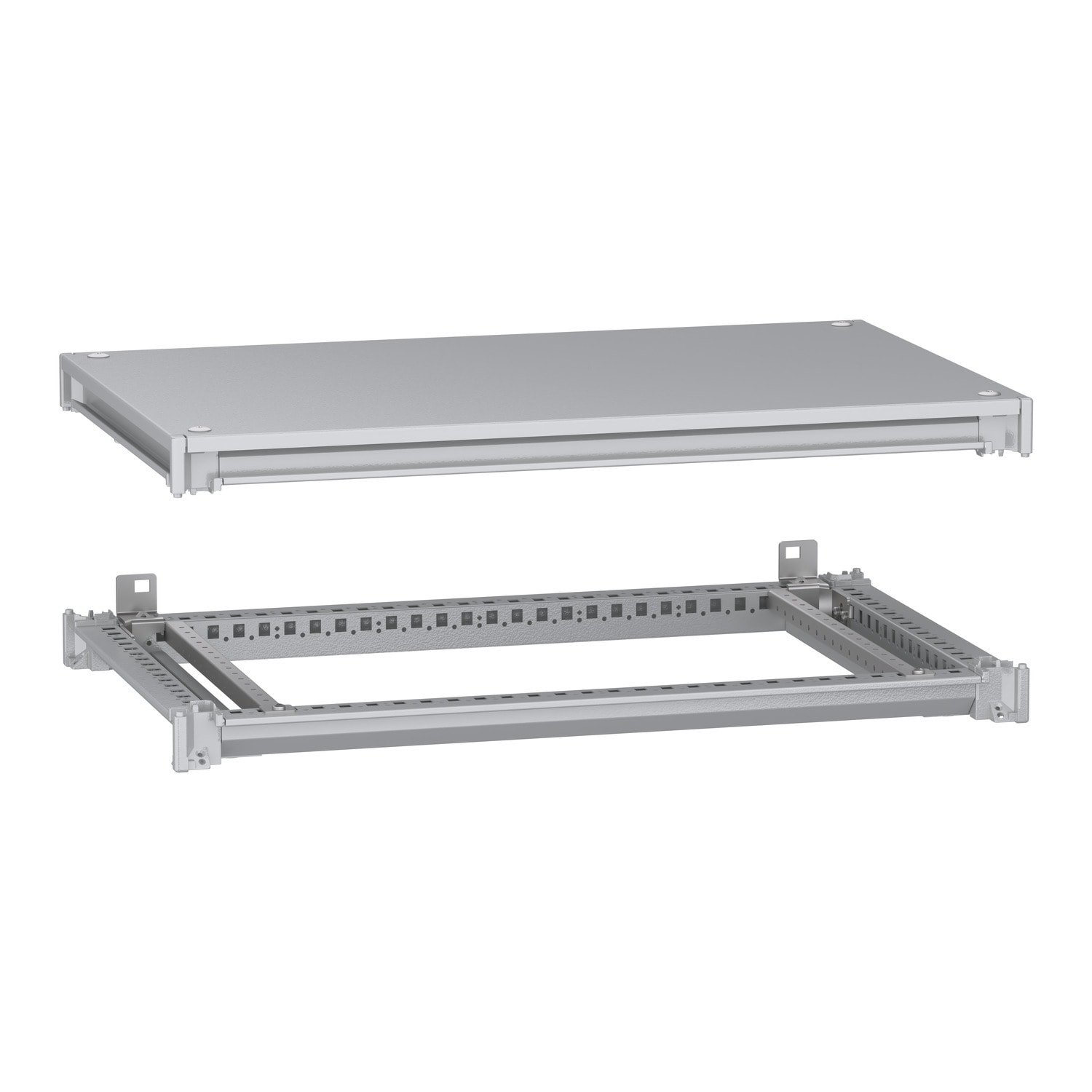 SCHNEIDER ELECTRIC - Telaio inferiore e superiore, PanelSeT SFN, per armadio elettrico L 800 P500 mm, tetto incluso