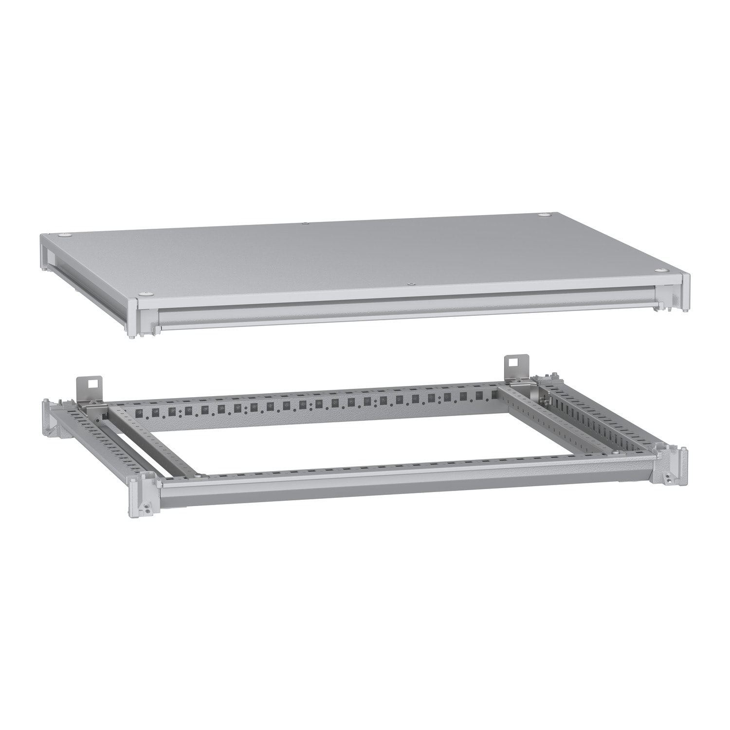 SCHNEIDER ELECTRIC - Telaio inferiore e superiore, PanelSeT SFN, per armadio elettrico L 800 P600mm, tetto incluso