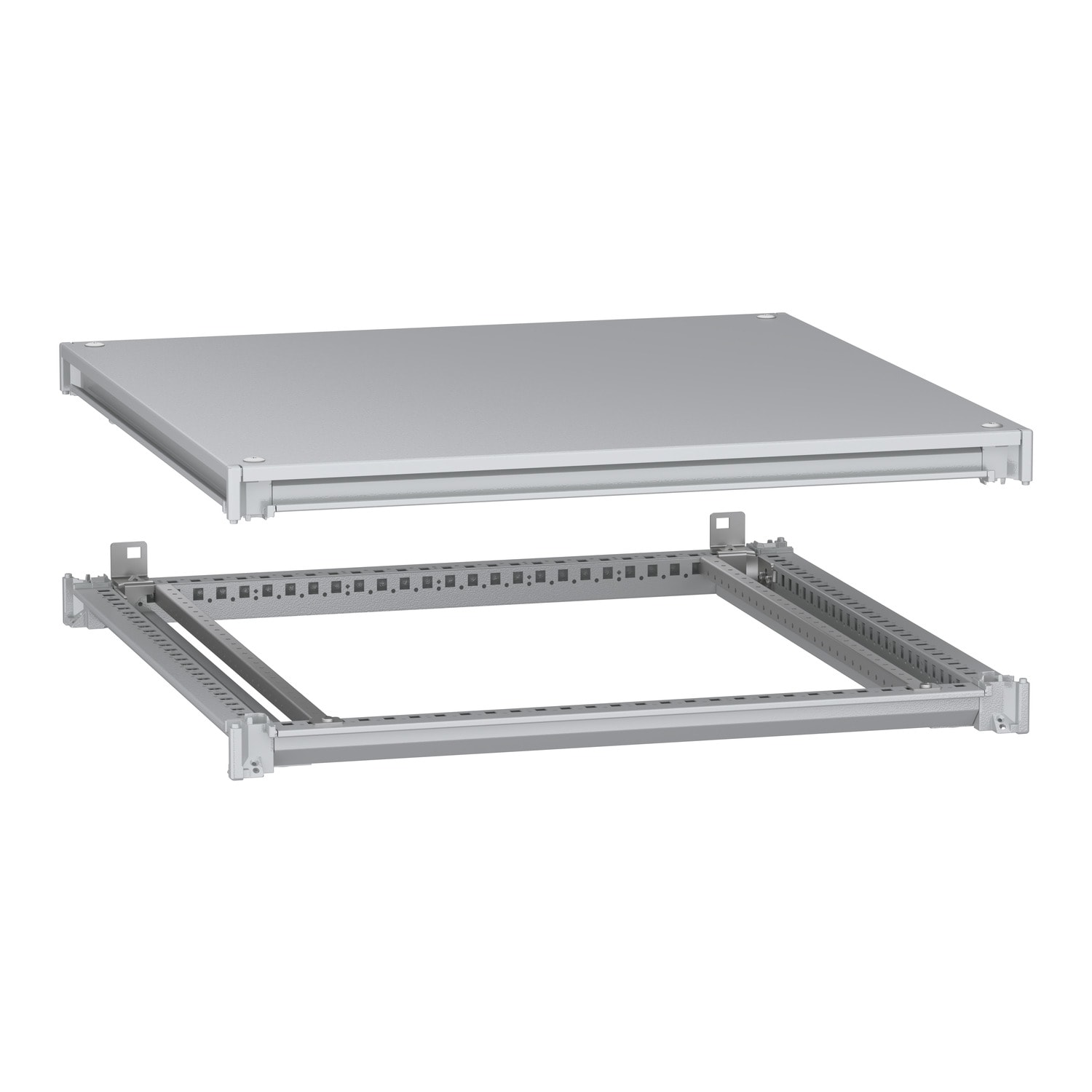 SCHNEIDER ELECTRIC - Telaio inferiore e superiore, PanelSeT SFN, per armadio elettrico L 800 P800mm, tetto incluso