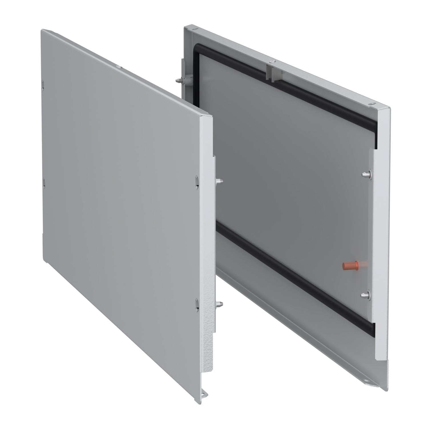 SCHNEIDER ELECTRIC - Pannelli laterali, PanelSeT SFN, per camera sbarre D800mm su quadro elettrico, RAL 7035, set di 2