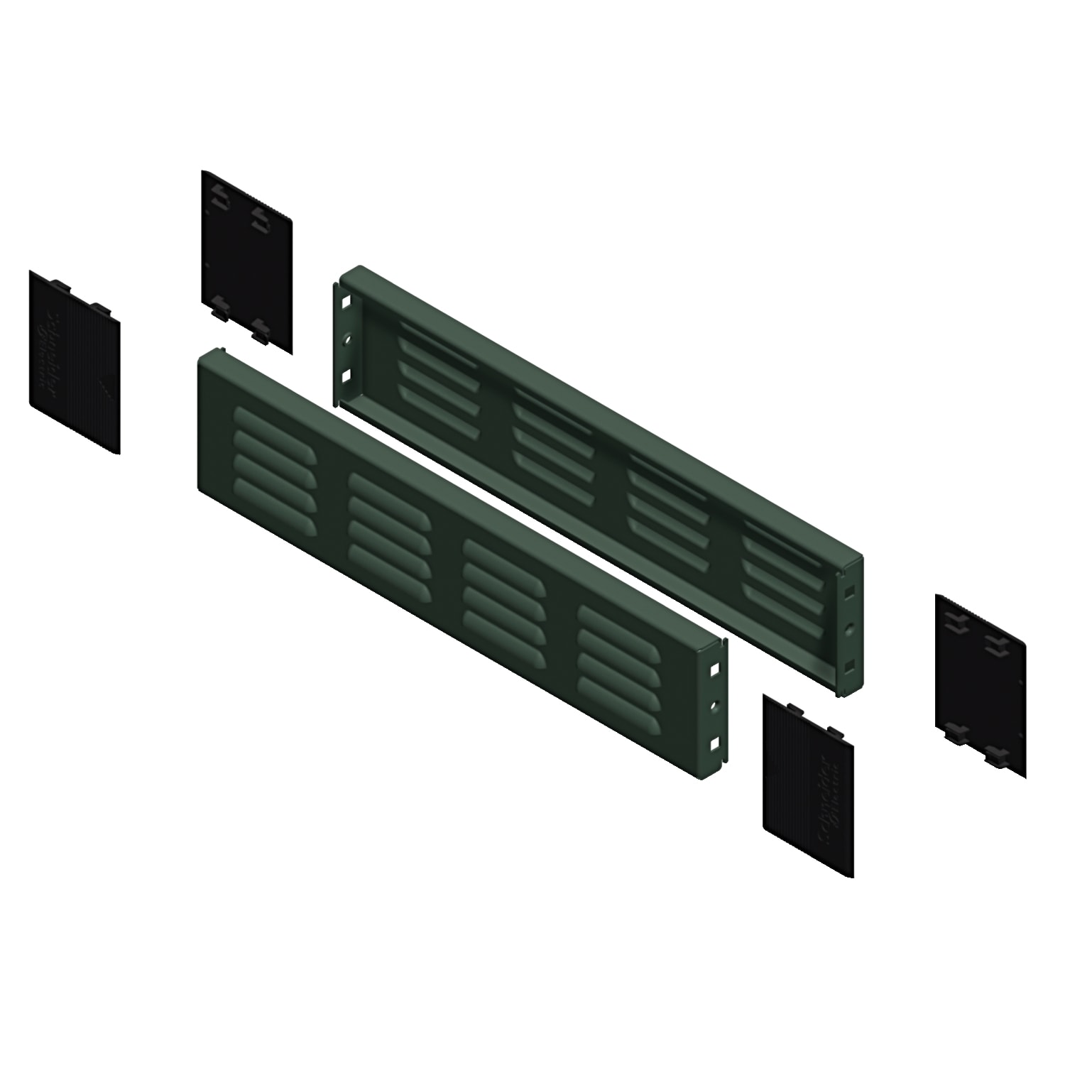 SCHNEIDER ELECTRIC - 2 pannelli laterali ventilati per zoccolo 800x100