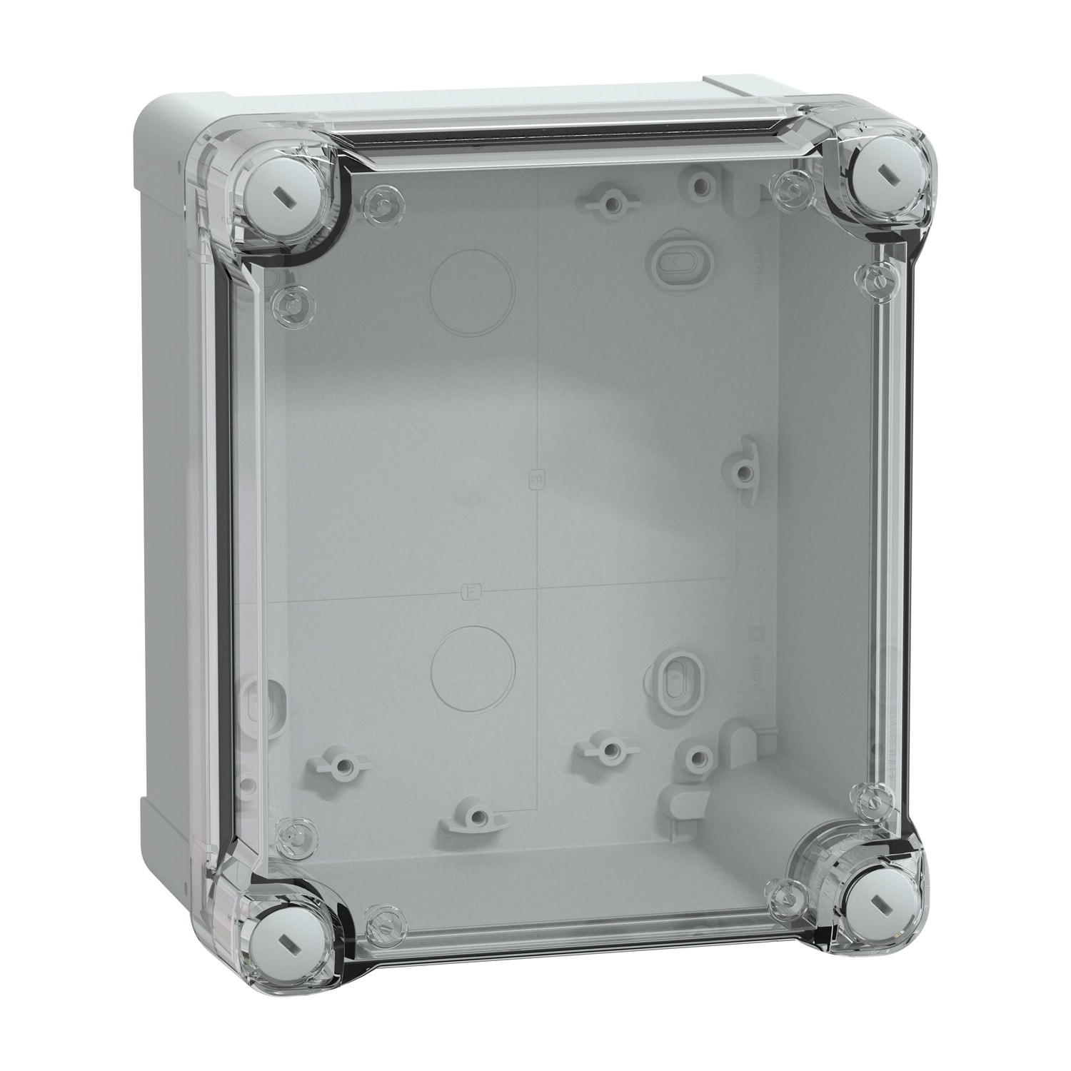 SCHNEIDER ELECTRIC - Contenitore in policarbonato PanelSeT TBP, UL, IP66, IK08, RAL 7035, A192xL164xP105con coperchio trasparente H40