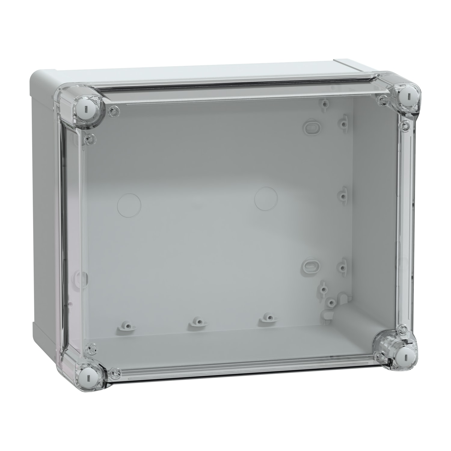 SCHNEIDER ELECTRIC - Contenitore in policarbonato PanelSeT TBP, UL, IP66, IK08, RAL 7035, A291xL241xP168 con coperchio trasparente H60