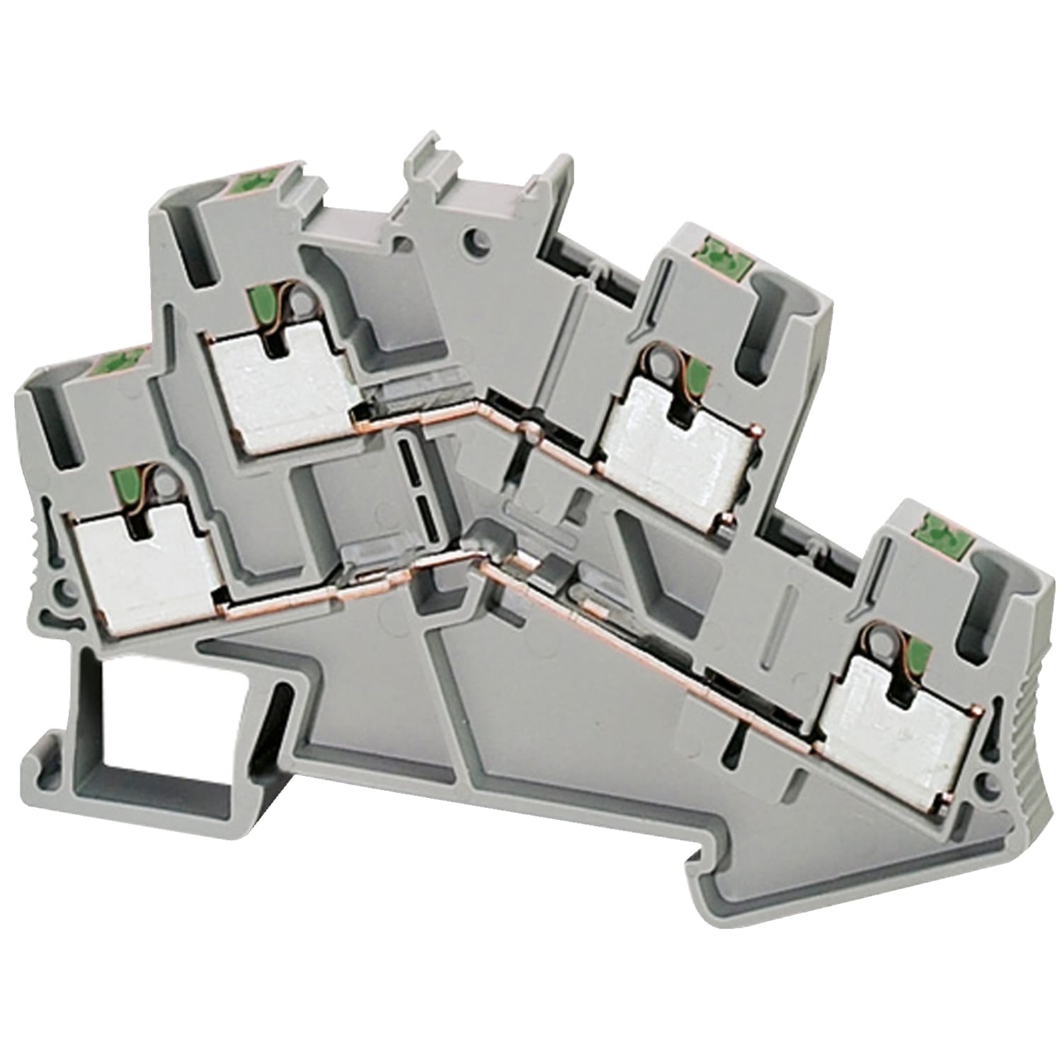 SCHNEIDER ELECTRIC - Morsetto Push-in 2piani 4pt 2,5mm² grigio