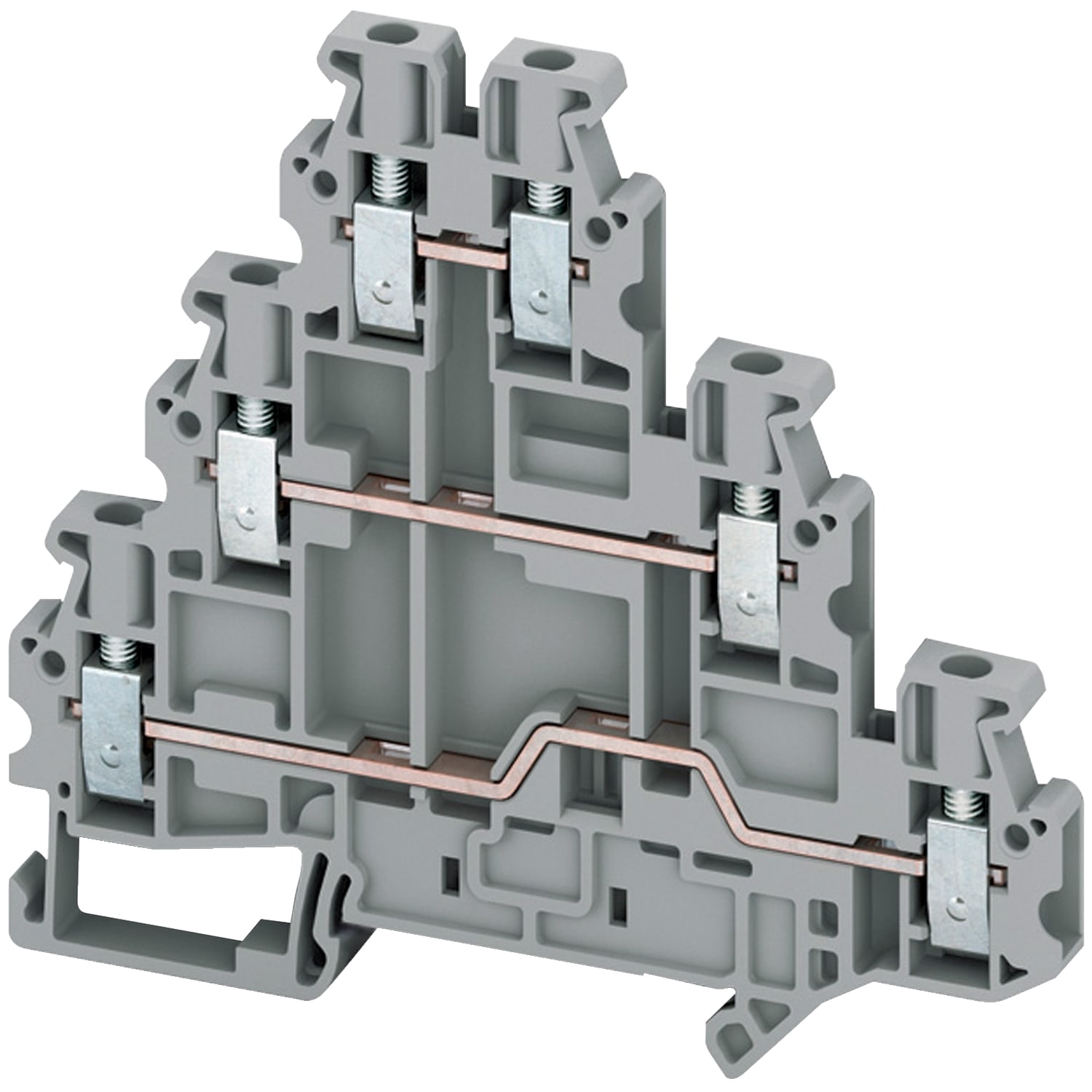SCHNEIDER ELECTRIC - Morsetto vite, 3 piani, 6pt, 2,5 mm² grigio