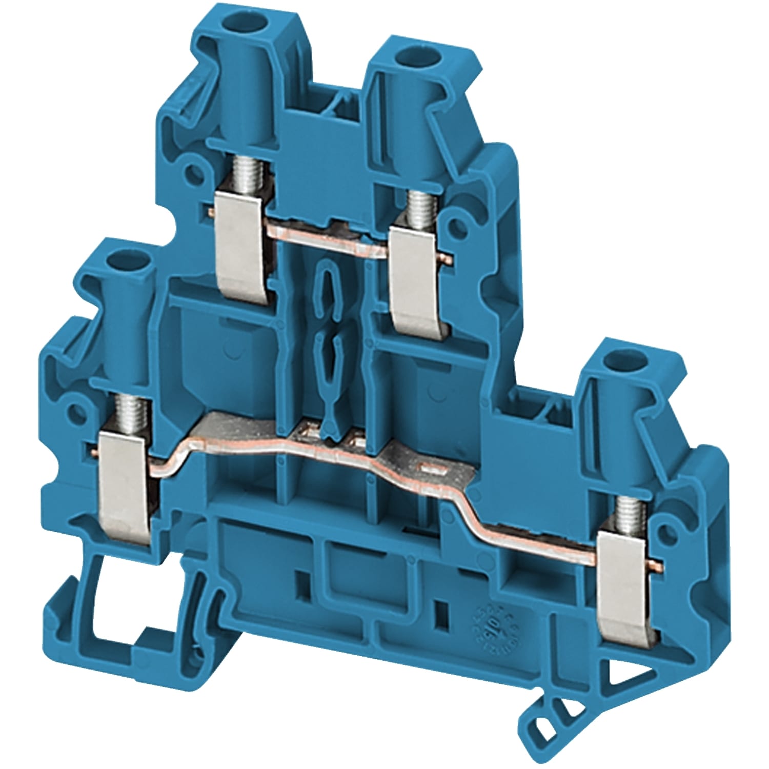 SCHNEIDER ELECTRIC - Morsetto vite, 2 piani, 4pt, 4mm² blu