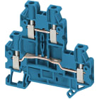 SCHNEIDER ELECTRIC - Morsetto vite, 2 piani, 4pt, 4mm² blu