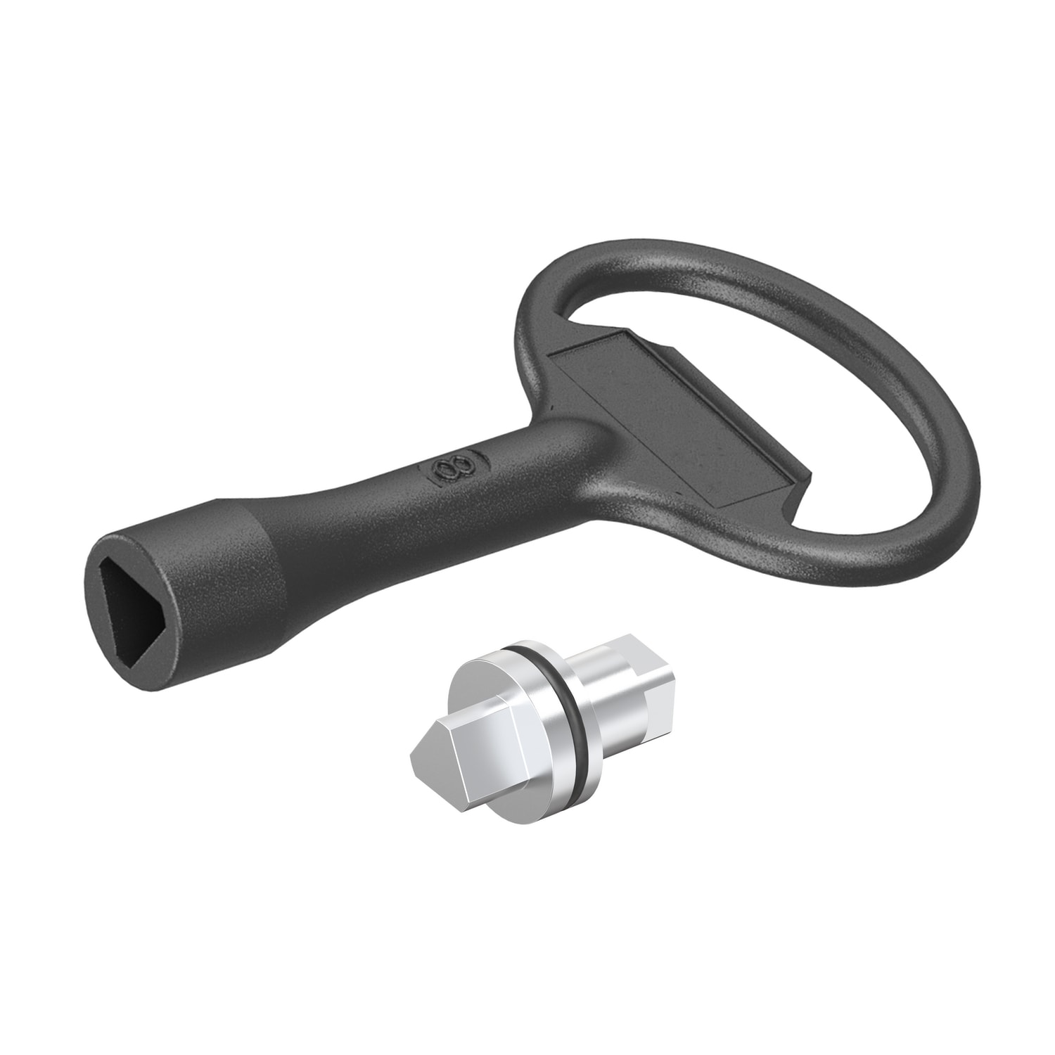 SCHNEIDER ELECTRIC - Serratura inox triangolo 8mm