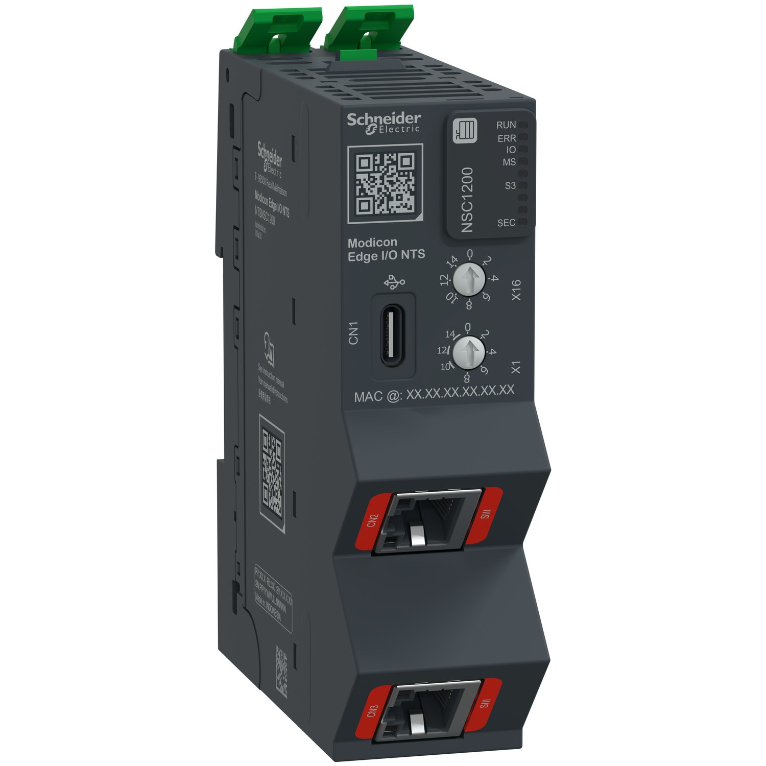 SCHNEIDER ELECTRIC - Modulo interfaccia di rete + base + terminazione, Sercos III, 100 Mbps, 2 RJ45, Modicon Edge I/O NTS