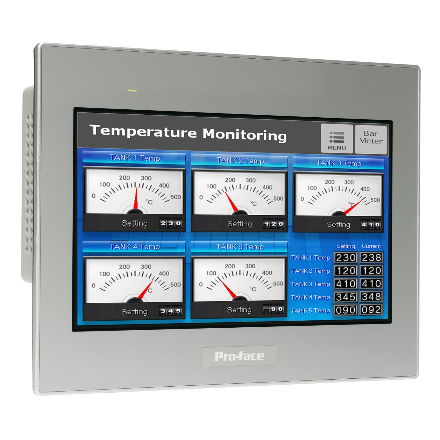 SCHNEIDER ELECTRIC - Display touch panel da 10" W, 2COM, 2 Ethernet, dispositivo host USB, 24 V CC, modello GP-Pro EX