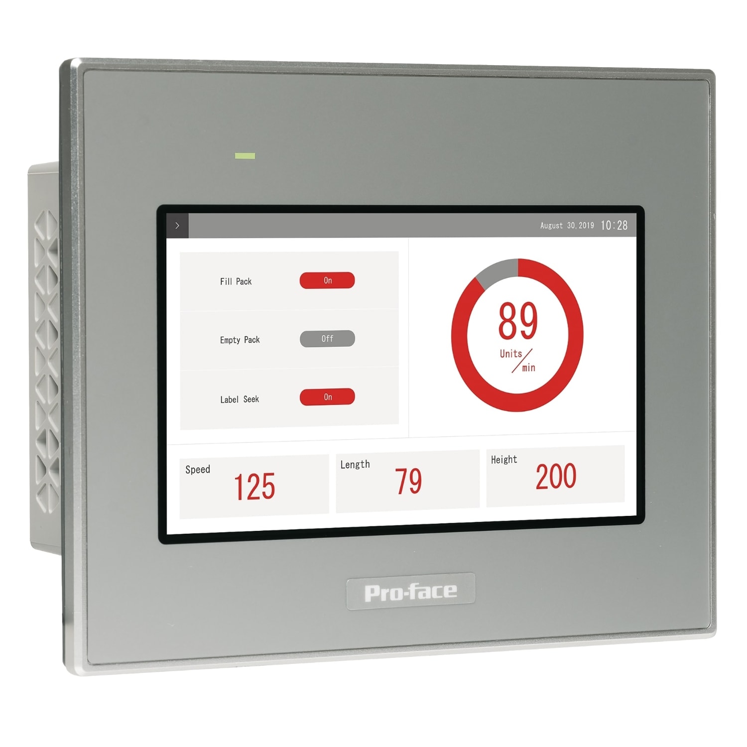 SCHNEIDER ELECTRIC - Display touch panel da 4", 1COM, 2Ethernet, USB host e dispositivo, 24 VDC