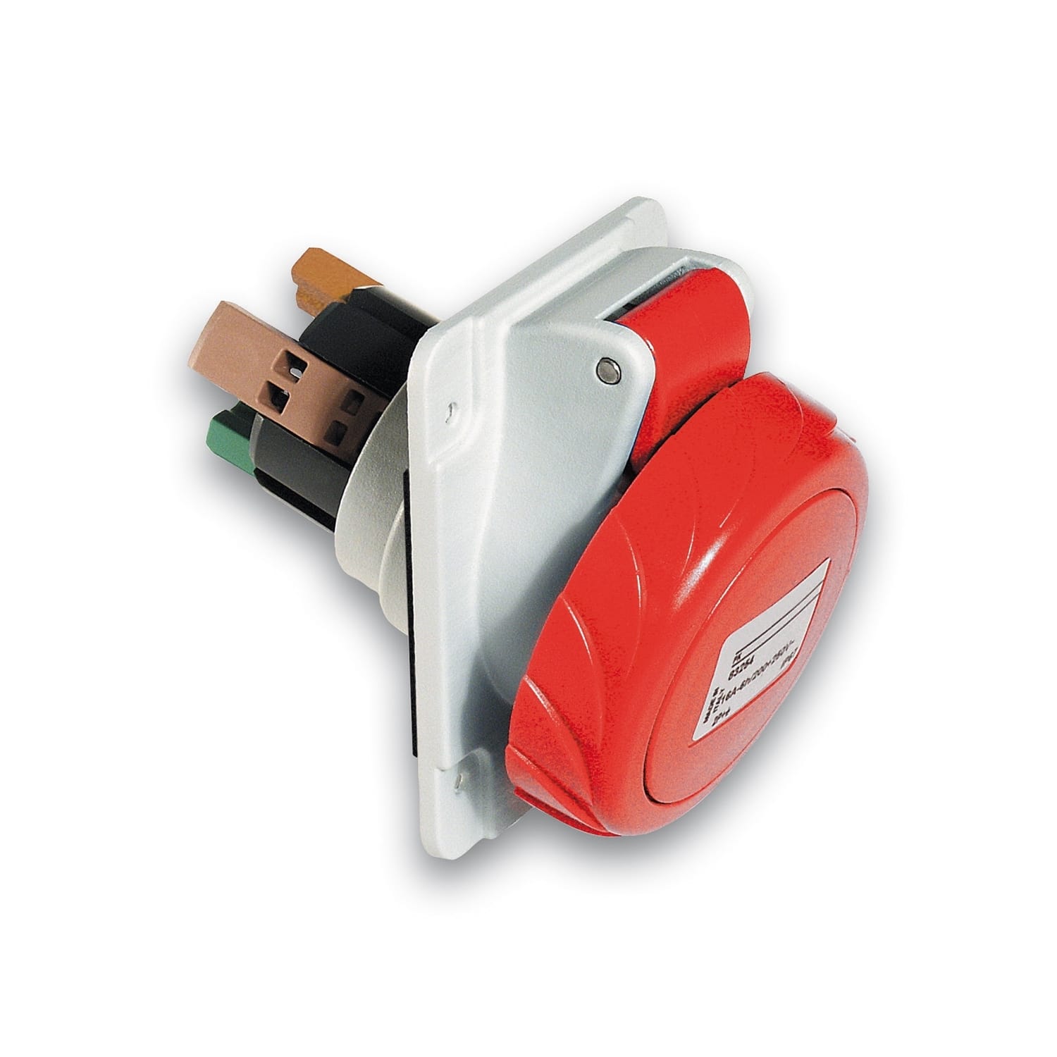 SCHNEIDER ELECTRIC - Presa da incasso inclinata, Mureva, PK, IP67, 32A, 380V, 2P+T, cablaggio rapido