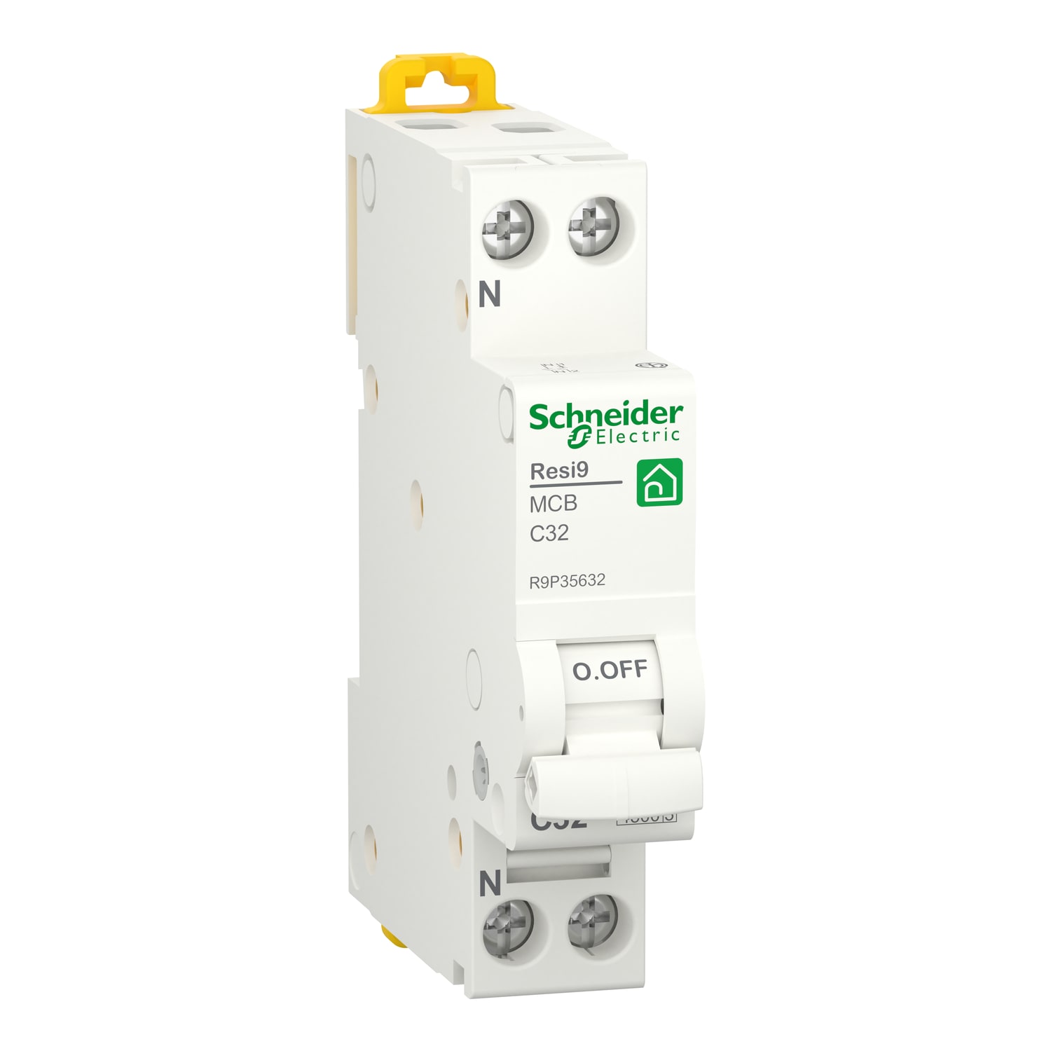 SCHNEIDER ELECTRIC - Interruttore magnetotermico (MCB), Resi9, 1P + N, 32 A, curva C, 4500 A, 230 V