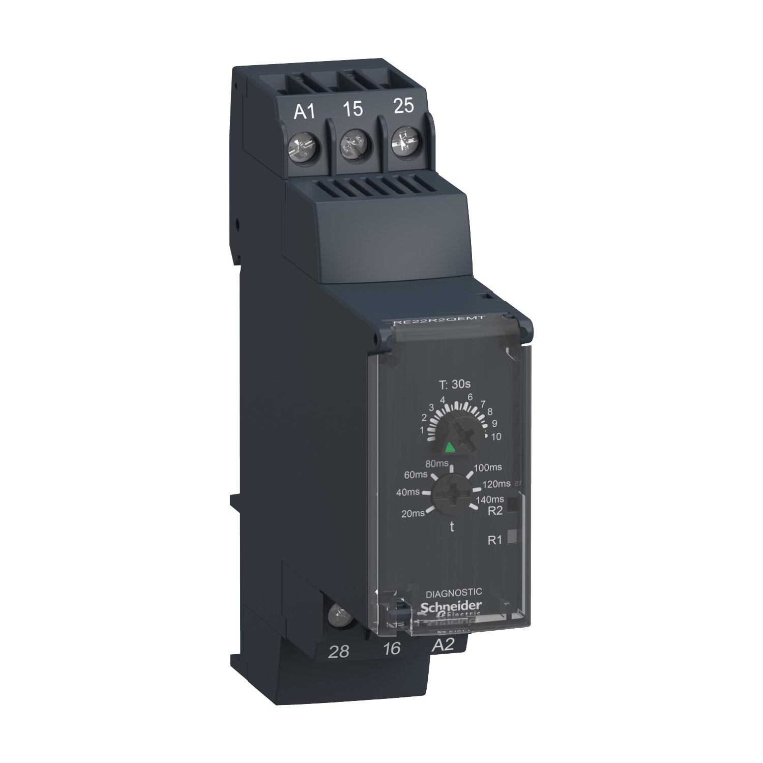 SCHNEIDER ELECTRIC - Relè temporizzato monofunzione - 0.3s…30s - 380…415V AC - 2NC/NO
