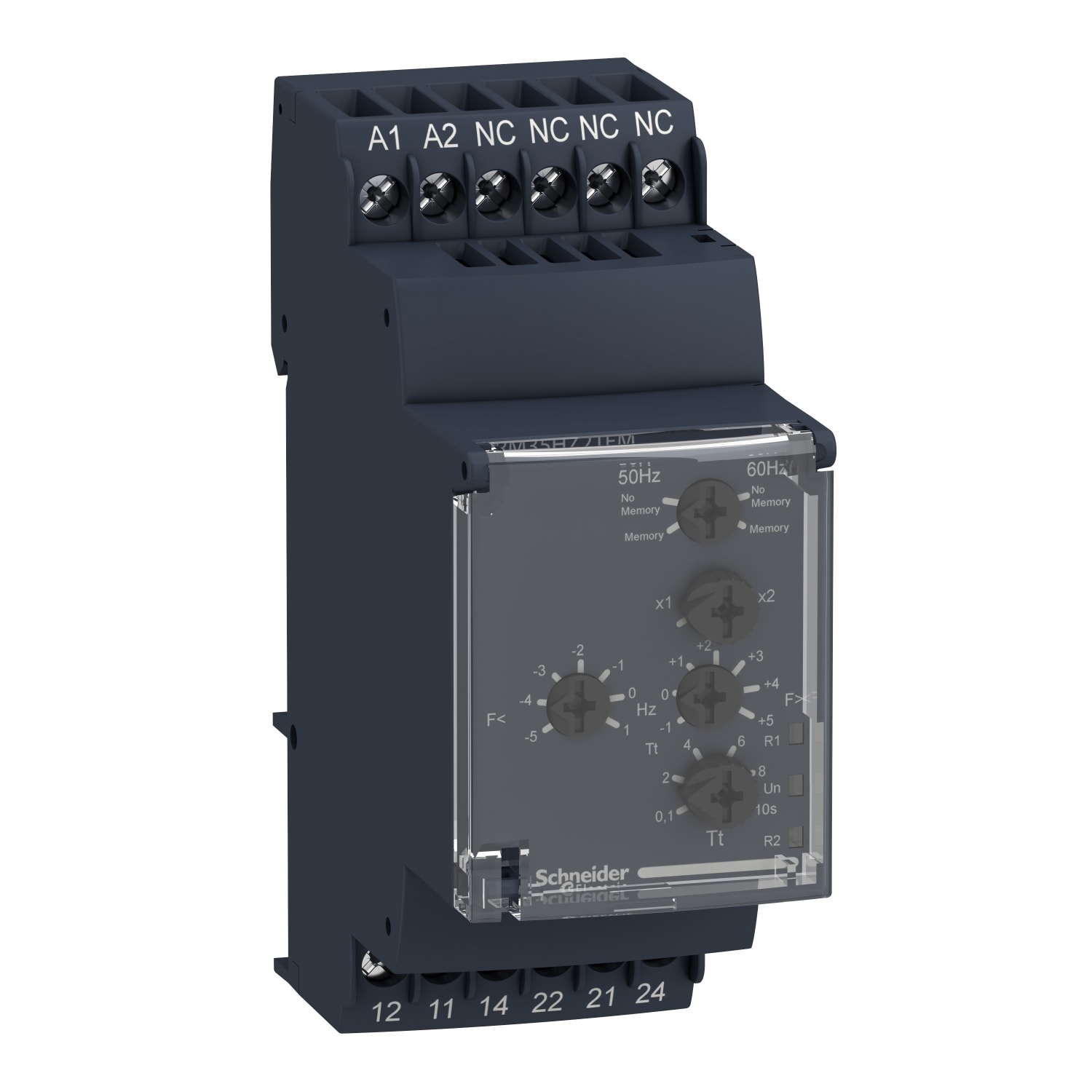 SCHNEIDER ELECTRIC - Relè controllo frequenza RM35-HZ - intervallo: 40..70 HZ - 1 NC/NO + 1NC/NO