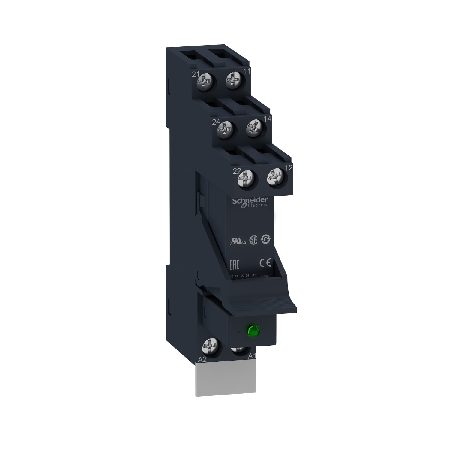 SCHNEIDER ELECTRIC - Relè RSB pre-montato con base-2NC/NO 8A 24VDC completo di diodo