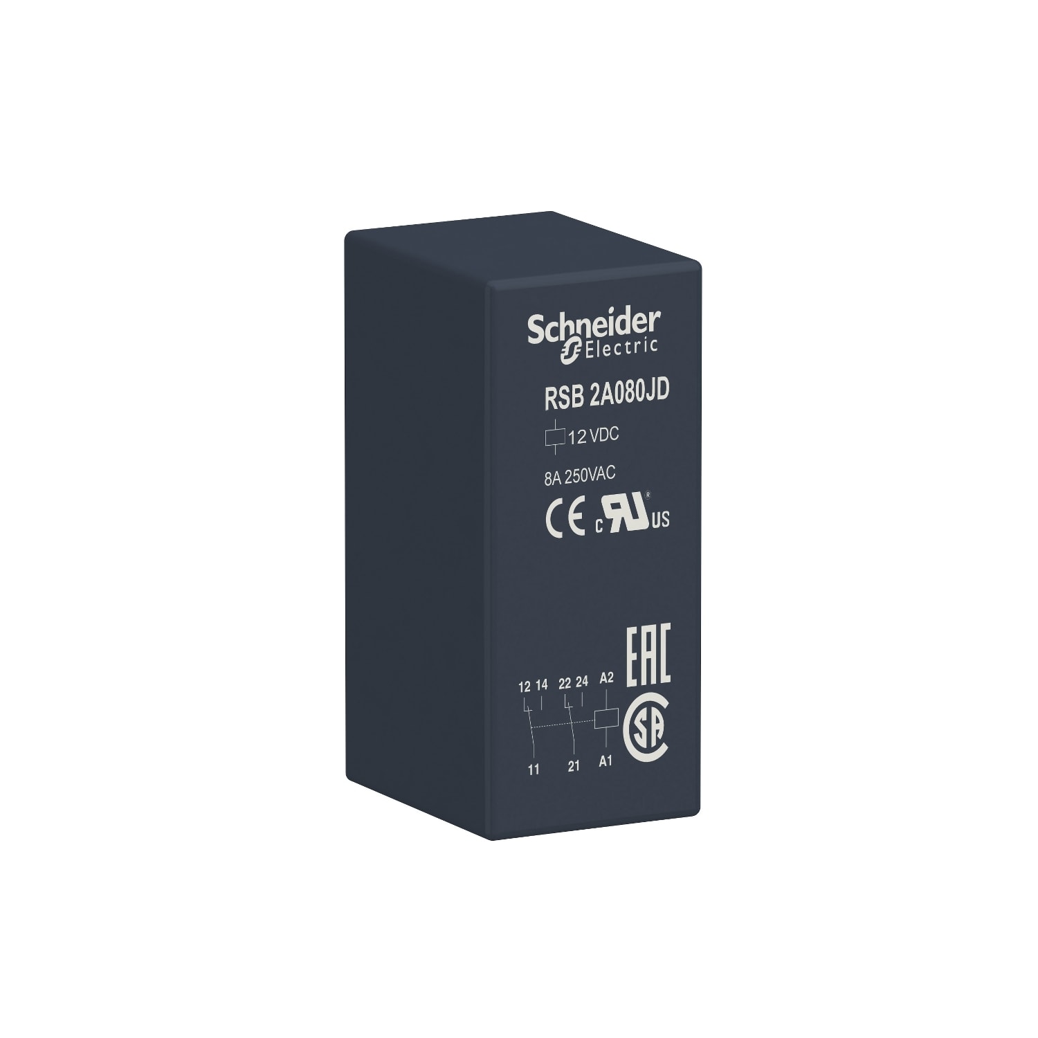 SCHNEIDER ELECTRIC - Relè interfaccia - Harmony RSB - 2 NC/NO - 12 VDC - 8 A