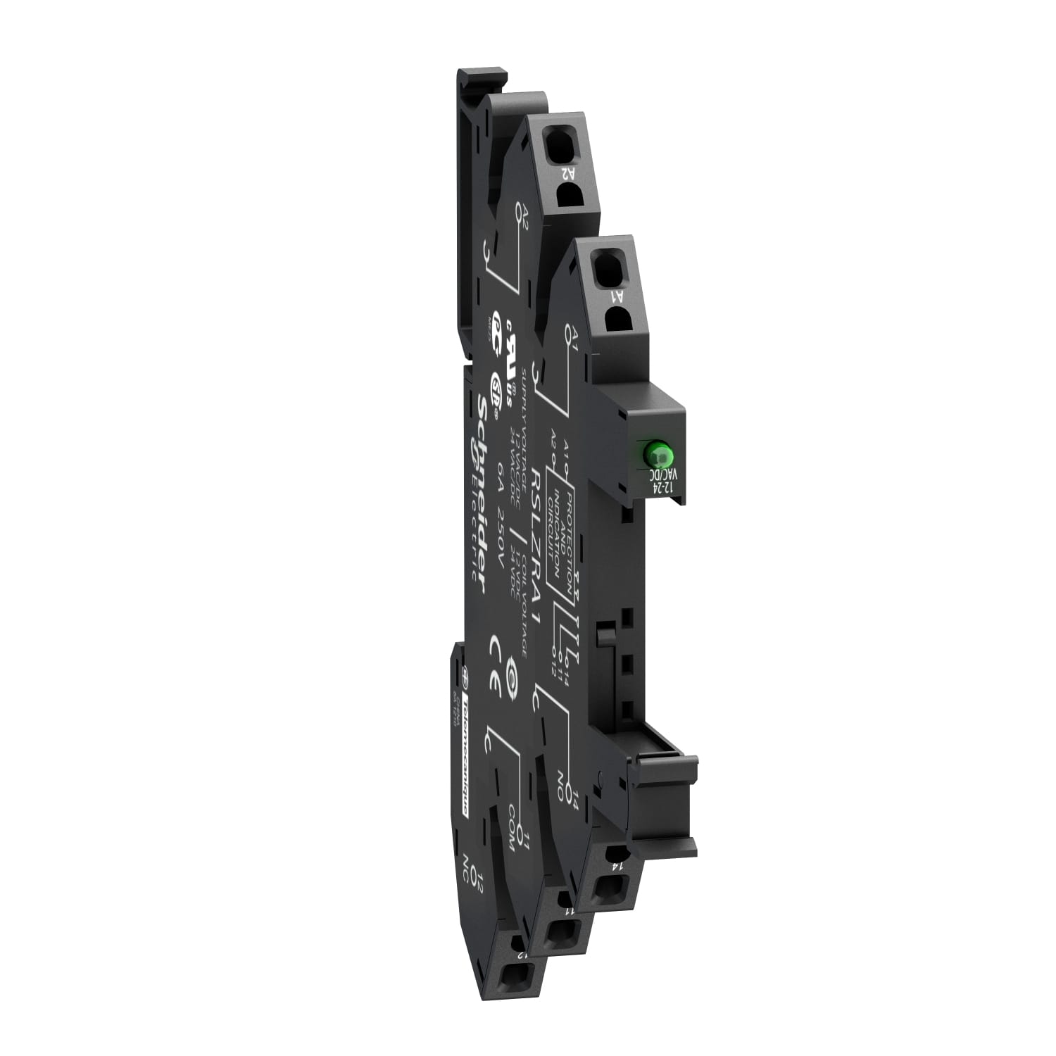 SCHNEIDER ELECTRIC - Base relè a molla con led e circuito di protezione, 12-24 V