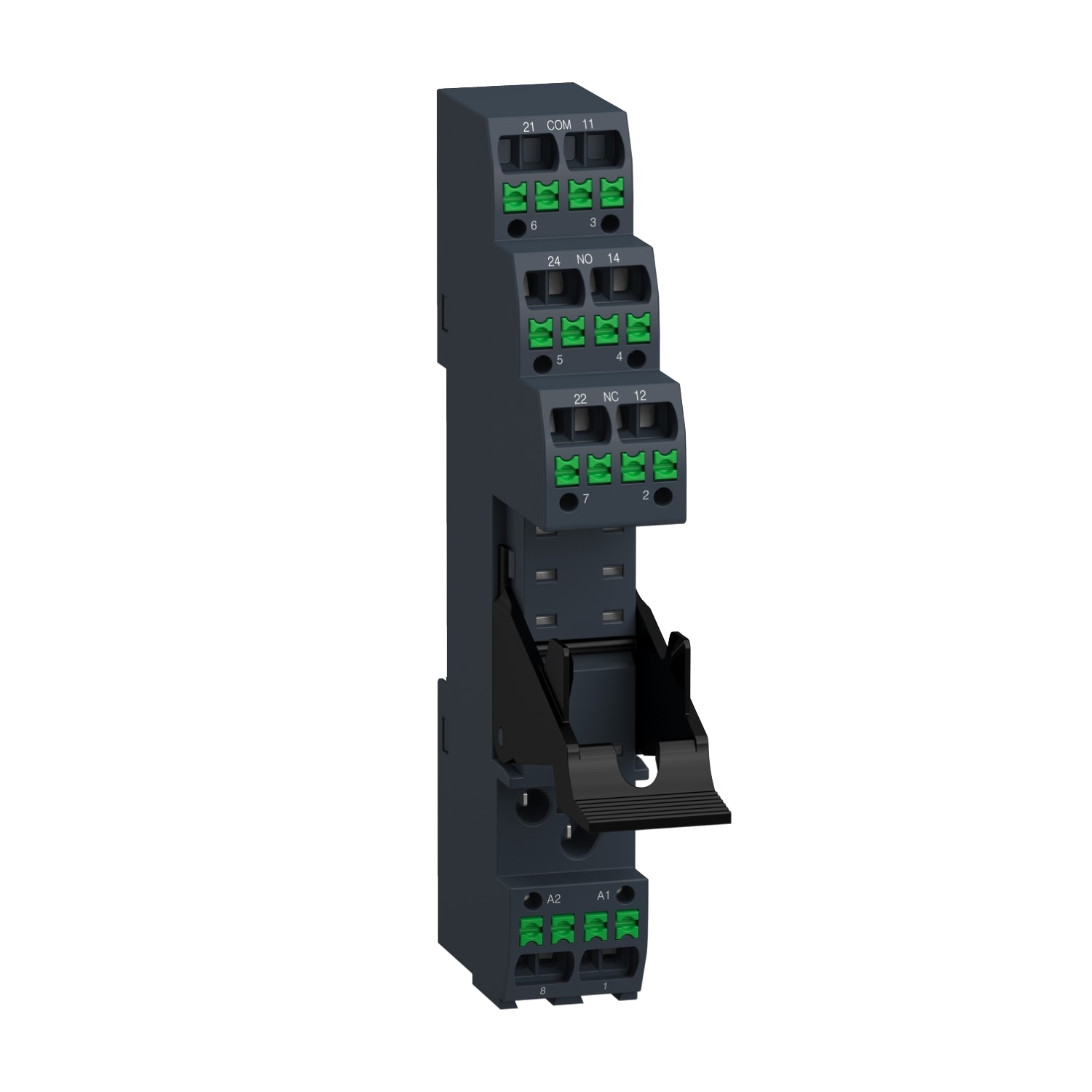 SCHNEIDER ELECTRIC - Base push-in RSZ con staffa di mantenimento, 10 A , per relè RSB2