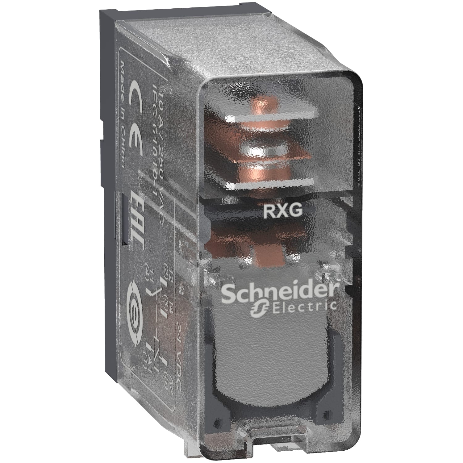 SCHNEIDER ELECTRIC - Relè interfaccia Harmony RXG - 1 NC/NO - 24 VDC - 10 A
