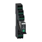 SCHNEIDER ELECTRIC - interfaccia relè a innesto preassemblato con base, relè elettromeccanici Harmony, 5A, 2NC/NO, LED, con pulsante di prova bloccabile, push-in, 24V DC