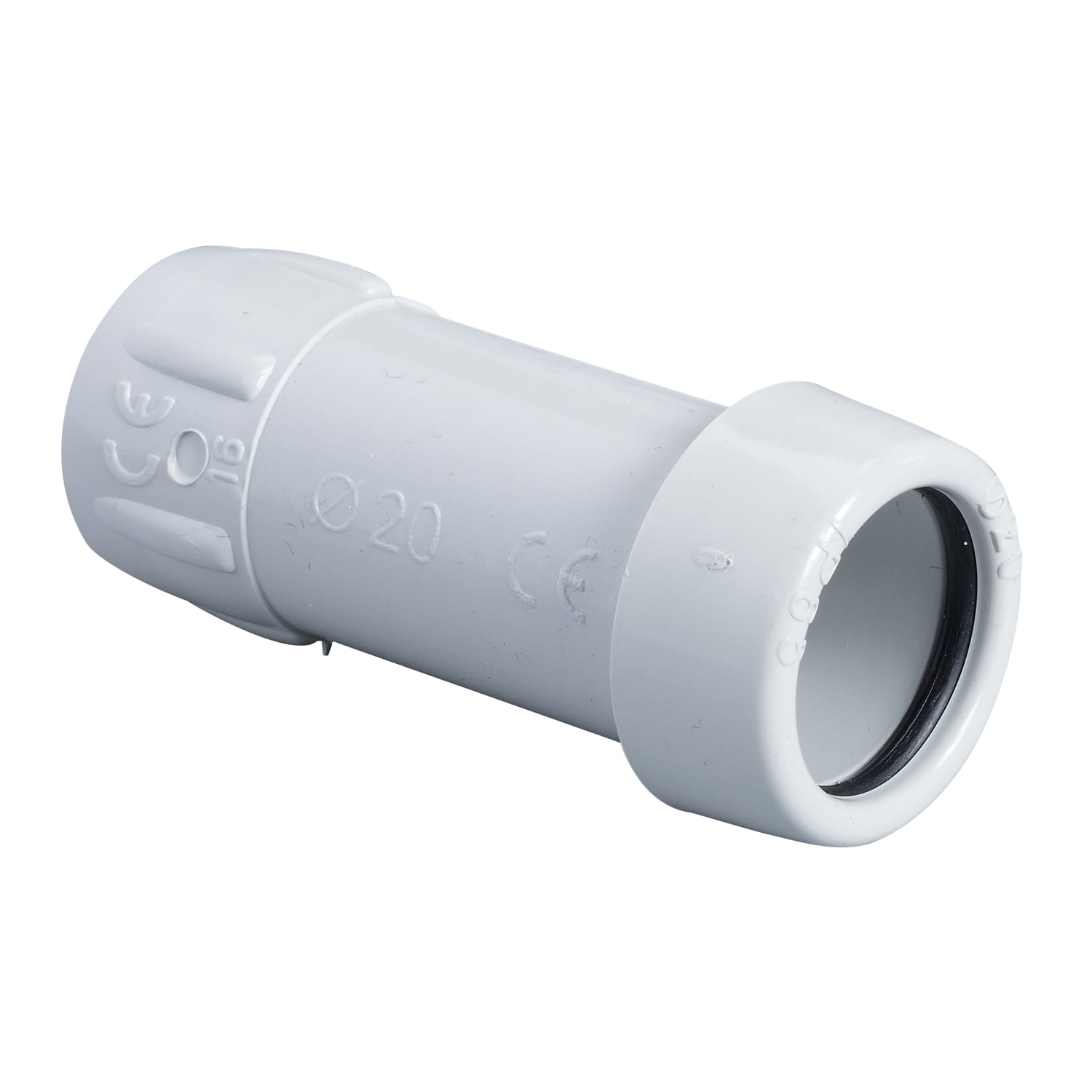 SCHNEIDER ELECTRIC - Raccordo tubo guaina, Mureva Tube & Fix, Tubafroid, RTGP20, IP67, diametro esterno tubi 20mm, diametro interno guaine 16mm  - [prezzo per 100 pz]