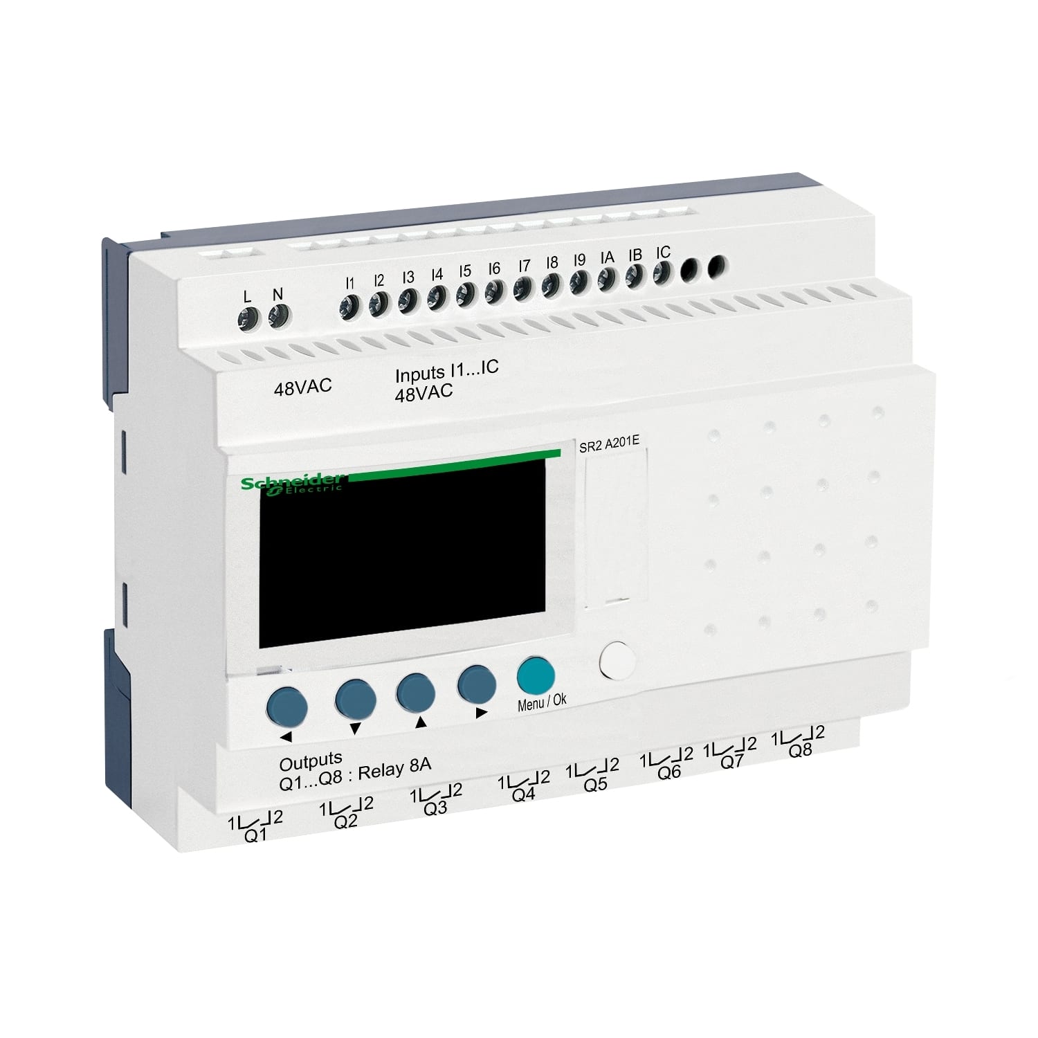 SCHNEIDER ELECTRIC - Smart relay compatto Zelio Logic - 20 I/O - 48 Vca - senza orologio - display
